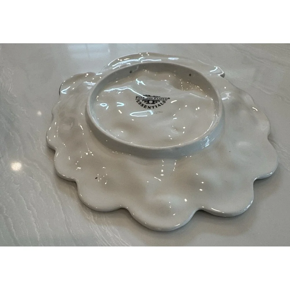 Fitz & Floyd Santa Face Plate Cookie Candy Dish Christmas Essentials
